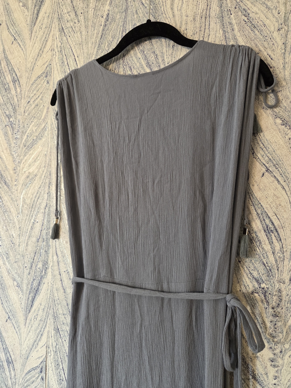 L*space Slate Blue Cold-Shoulder Wrap Maxi, Wrap Or Swim Cover Size Large - Picture 10 of 10